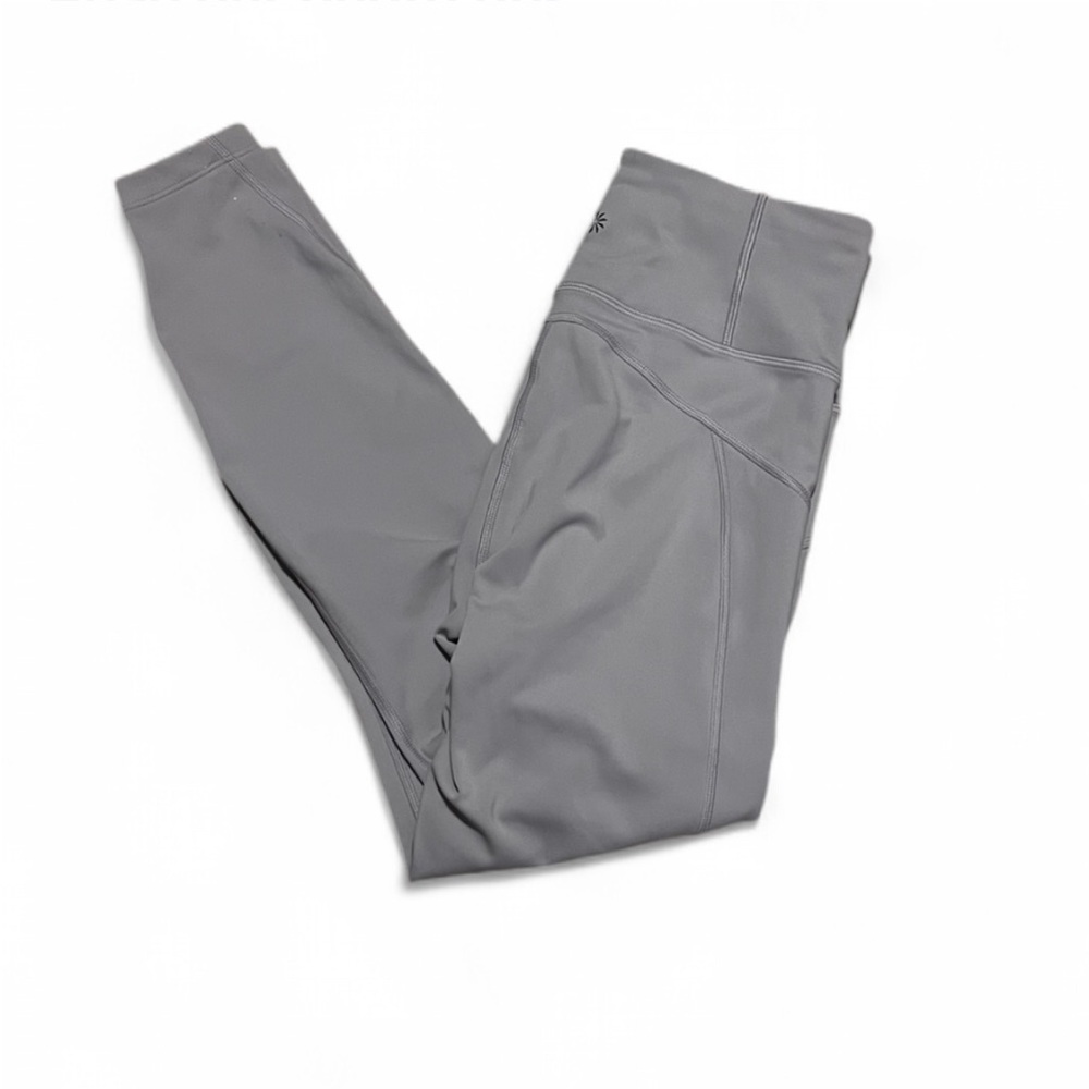 New Athleta‎ Rainier Tight Reflective Yoga Legging Pants Gray / Taupe Size SP